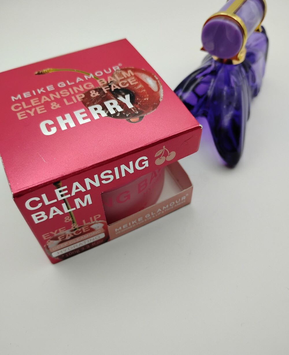 Glamour Cherry Cleansing Balm For Eyes, Lips, & Face Purple Butterfly Fragrance